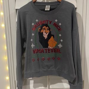 Crop Disney scar sweatshirt crew size large